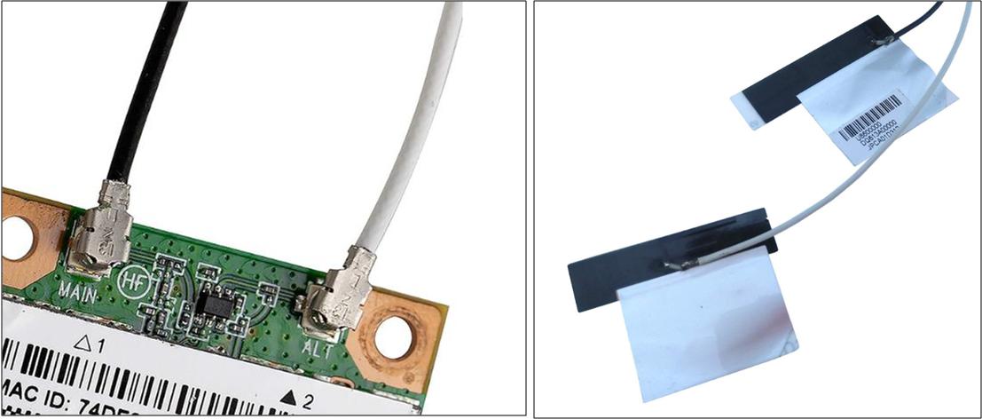 ノートパソコンに無線LANカードとアンテナを増設してWi-Fi機能を使える 